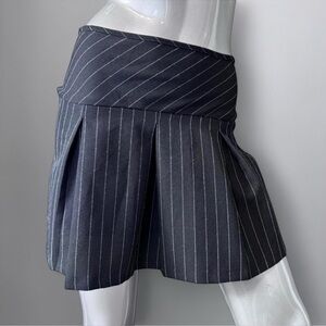 Vintage Y2K Black Pinstripe Mini Skirt